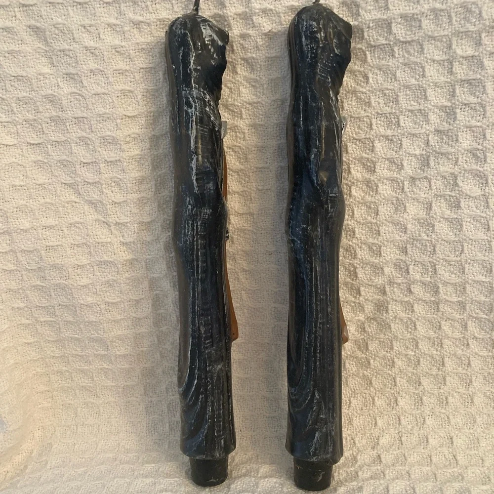 Vintage Robert Alan Candle Company 10” Grim Reaper Sculptured Taper Candles
